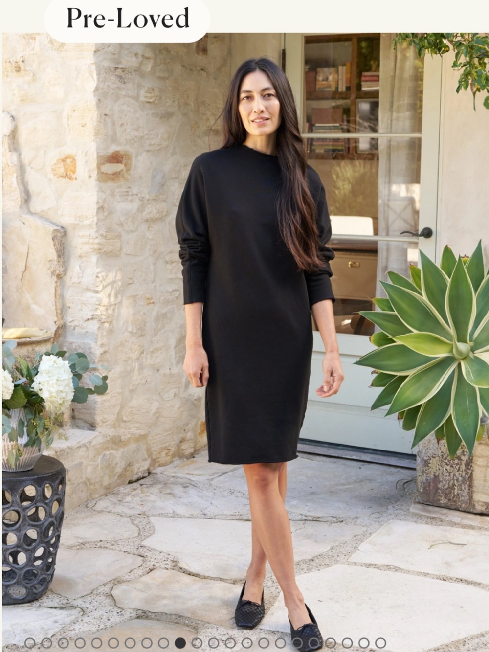 Frank and Eileen Izzie Sweatshirt Dress in Black
